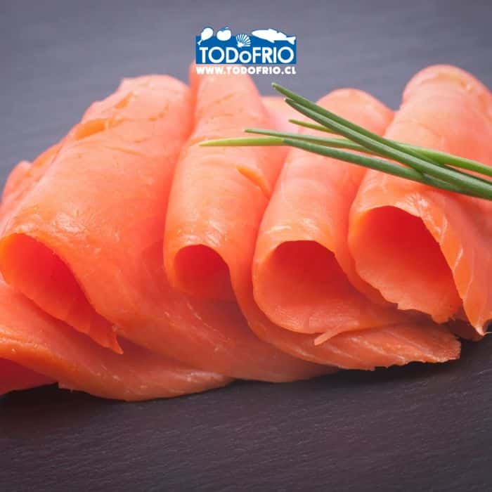 Salmón Slice Carpaccio Ahumado en Frío Laminado 250g 10kg. TodoFrio